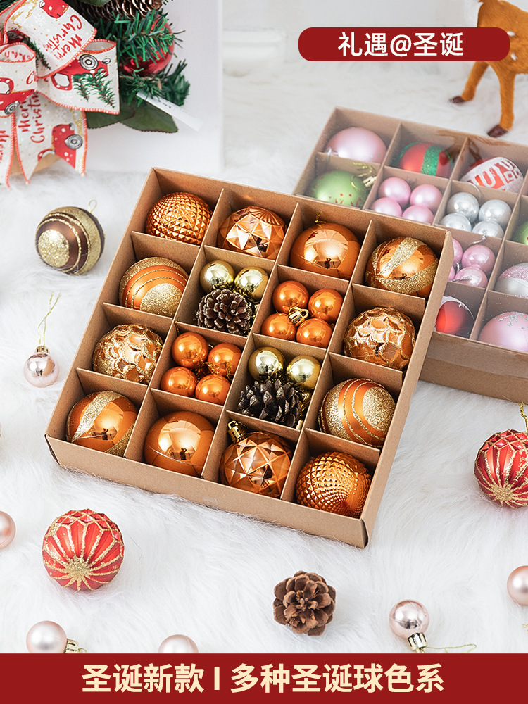 Bola pintada de Navidad Bola de perlas macaron galvanoplastia Bola brillante pintada Bola de forma especial colgante árbol de Navidad bola decorativa