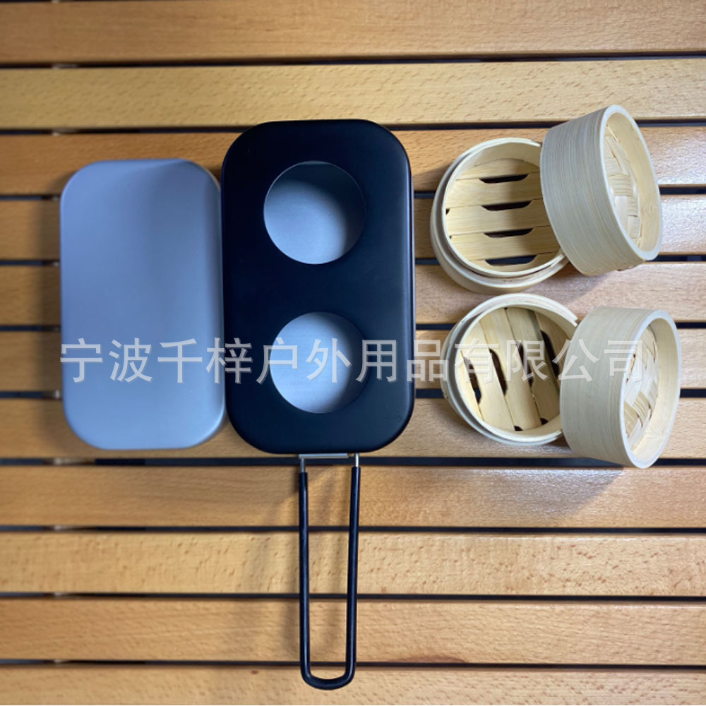 Camping al aire libre vajilla aluminio almuerzo caja portátil plegable japonés cuadrado almuerzo caja de almuerzo logotipo personalizado