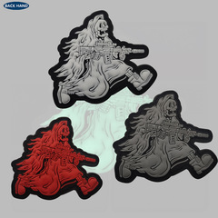 Hobbyist Tactical Devil Reaper PVC Velcro Night Light Rubber Badges Backpack Patches Morale Patches
