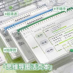 マインドマップノート、ルーズリーフ、手に優しい、見栄えの良い学生コーネルPVC大学生大学院入試ノート