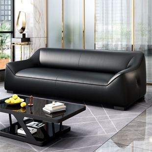 Office Sofa Simple Modern Leisure Rest Area Black Minimalist Business Reception Office Sofa Combination