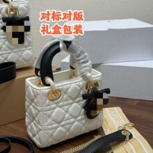 迪家戴妃高级女包蝴蝶结菱格链条斜挎高级感单肩包百搭时尚包包