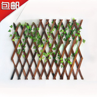 Outdoor Anti-Corrosion Wood Fence Telescopic Solid Wood Fence Climbing Frame Garden Fence Guardrail Wall Decoration Grids Yiling