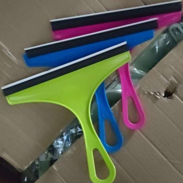 C simple limpiador de vidrio de plástico limpiador de ventanas de la pared del baño rascador de vidrio del coche