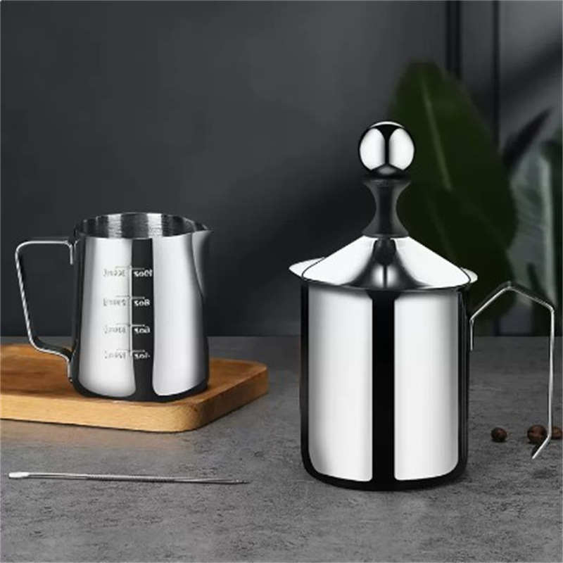 Double Layer 304 Stainless Steel Milk Foamer Milk Coffee Milk Foamer Fancy Coffee Pot Handheld Milk Foamer Milk Foamer Double Layer 304 Stainless Steel Milk Foamer Milk Coffee Milk Foamer Fancy Coffee Pot Handheld Milk Foamer Milk Foamer