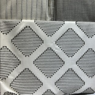 Wide 290cm Fixed Width Modern Simple Woven Texture Yarn-dyed Jacquard Geometric Pattern Pillow Cloth Bed End Towel Cloth