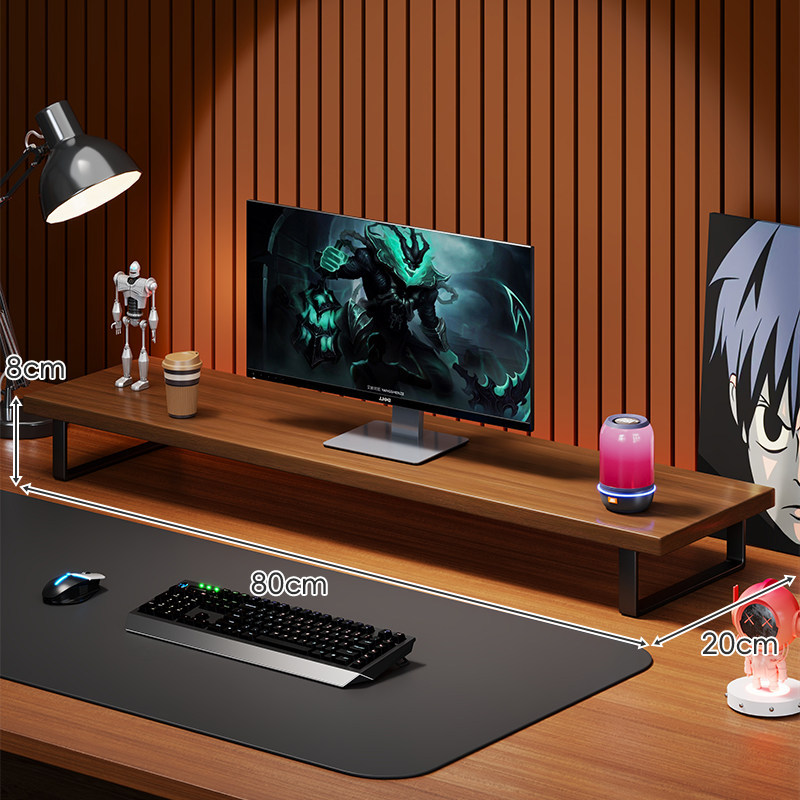 Soporte Elevador para Monitor de Computadora de Madera Organizador para Escritorio