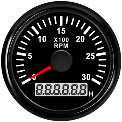 automobile instrument Speedometer Universal Instrument for - black-frame-black-bottom-0-3000rpm