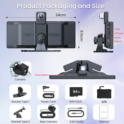 Navigation Front and Rear Dual-Recording — Driving recorder