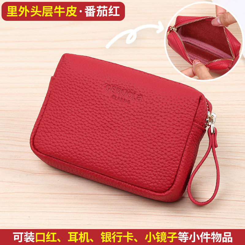 Cartera de cambio de lápiz labial de color sólido transfronterizo nueva bolsa de mano con cremallera corta de tarjeta bancaria bolsa de almacenamiento japonesa y coreana