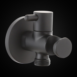 Sub-black angle valve all copper thickened hot and cold water switch valve shower spray gun valve switch triangle valve with shelf