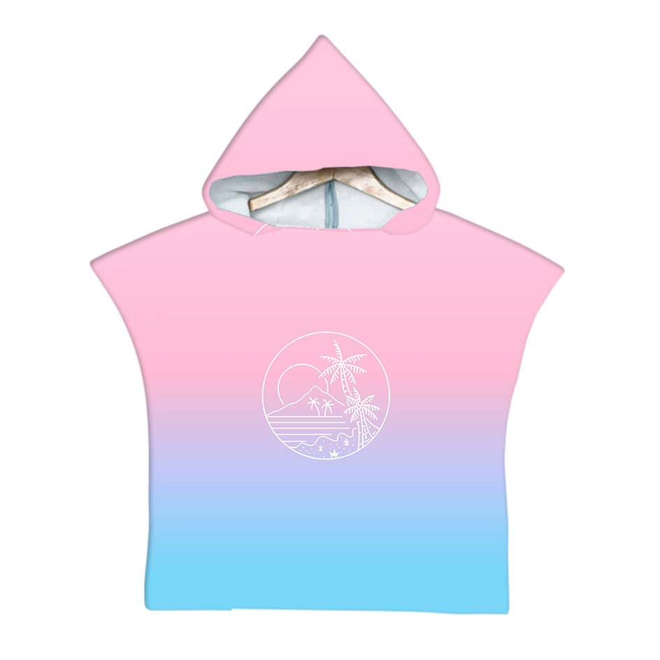 Градиент цвет банное полотенце цифровая печать для взрослых с капюшоном банное полотенце микрофибры новый стиль