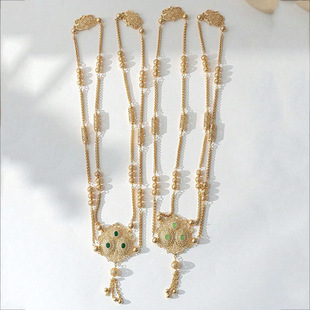 Shoulder Chain Fashion Style Jewelry Moroccan Bride Body Shoulder Chain Middle East Wedding Jewelry Long Necklace