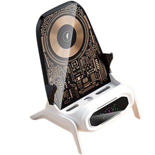 Spot transparent small chair wireless charger lazy sofa mobile phone rack desktop vertical amplification magnetic 100W
