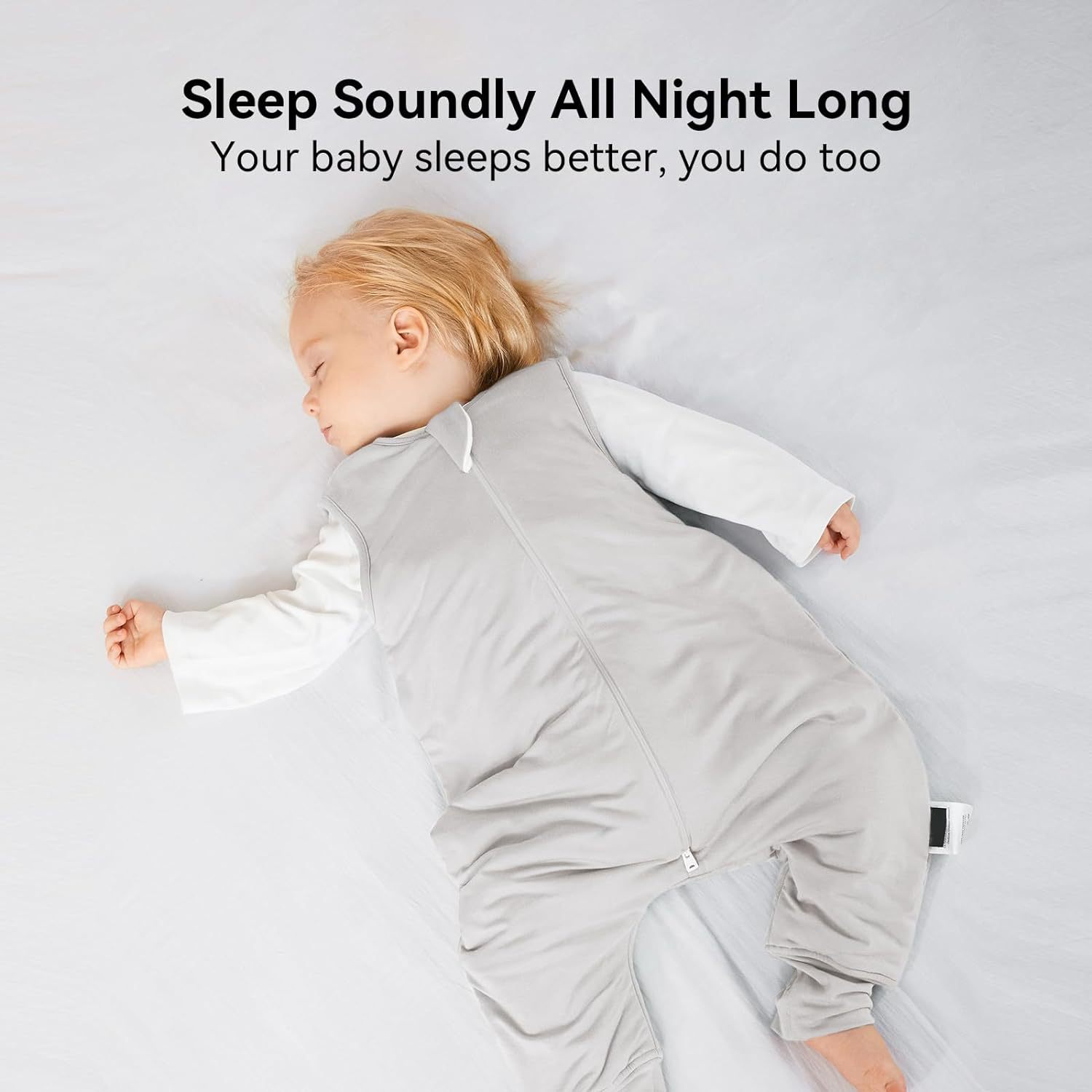 Fibra de bambú split-pierna saco de dormir Bebé acolchado saco de dormir sin mangas niños transfronterizos Amazon popular saco de dormir