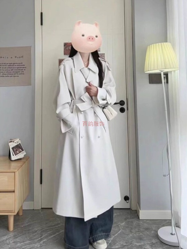 今年流行风衣外套女2025春秋季新款韩系感气质中长款大衣|undefined