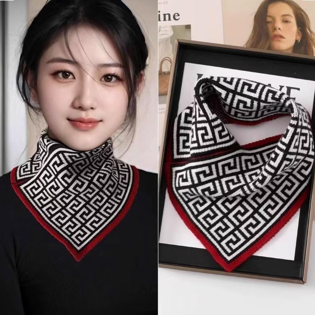 Cuello de Bufanda Triangular para Mujer de Tejido, A Prueba de Viento, Térmico, para Otoño e Invierno