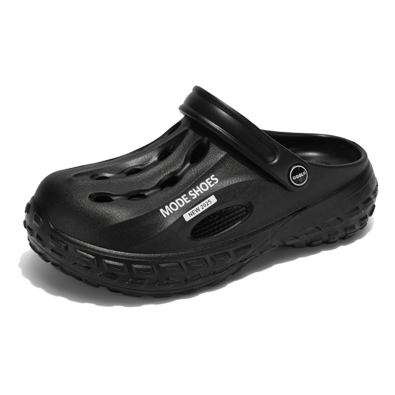 Zapatillas frías para hombres verano 2025 nueva moda versátil viaje antideslizante fondo grueso dos sandalias de playa para hombres image 7