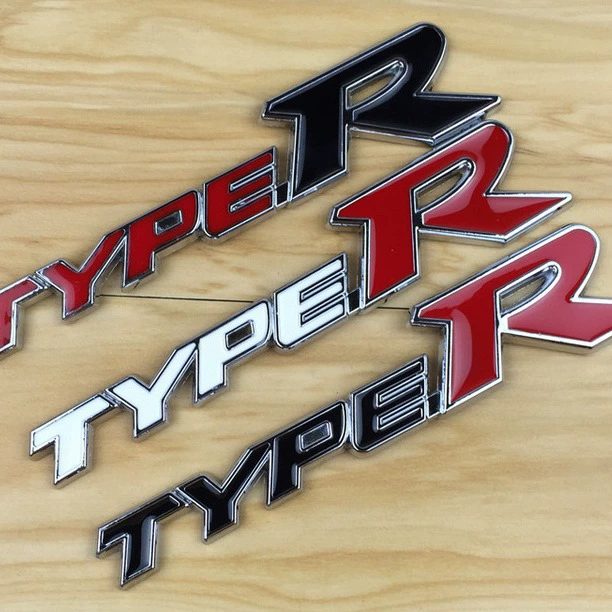 TYPER металлическая автомобильная наклейка 3D стерео металлическая автомобильная наклейка автомобиля модифицированная автомобильная наклейка TYPE-R спортивная автомобильная наклейка