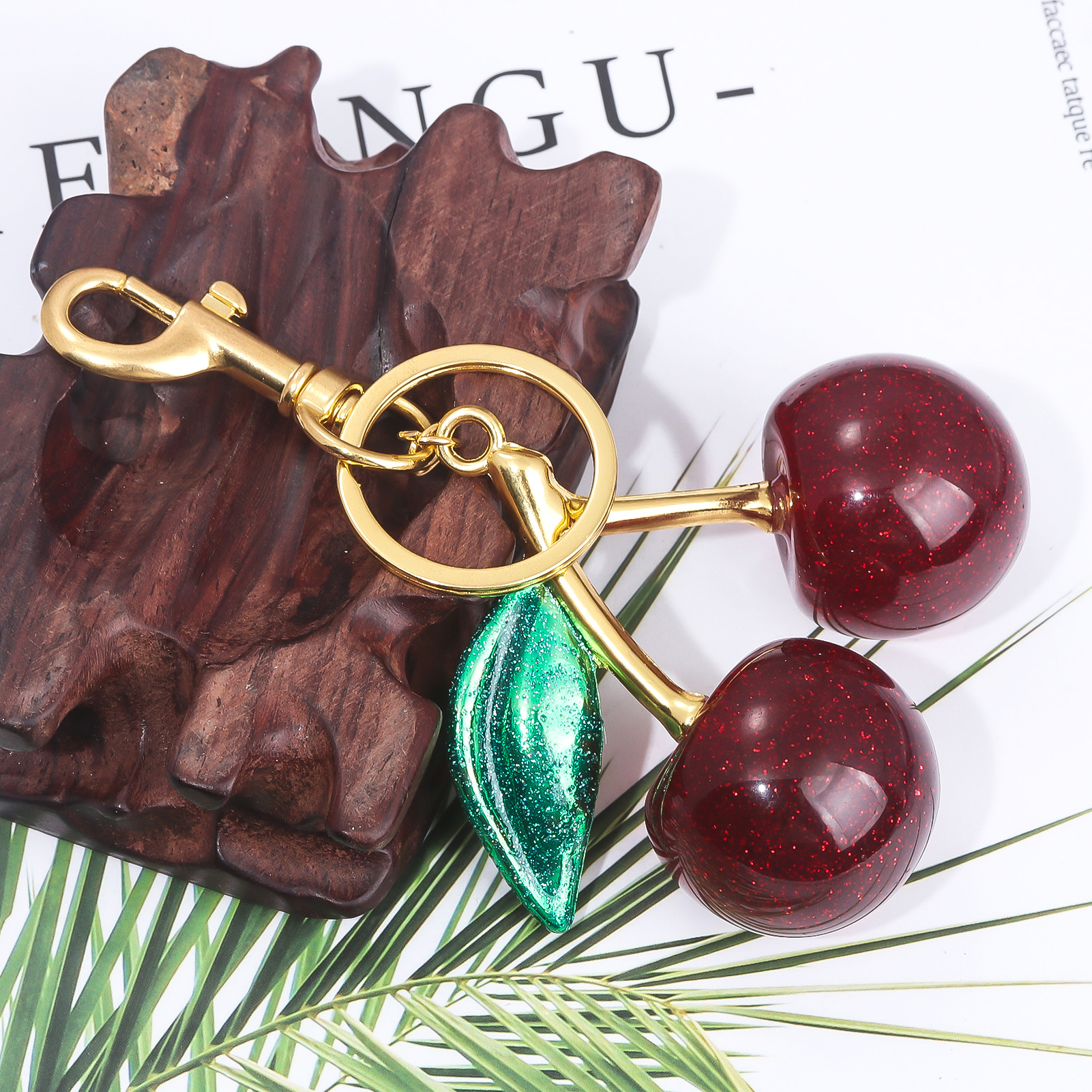 64g Weight Bag Pendant, Keychain Classification 1 Piece Quantity Holiday, Banquet, Travel Occasion Plastic, Resin Material Christmas Festival Cherry Pattern Fruit/Food, Plating Design Elegant, Hip-Hop, Simple Style Style 1 Piece Elegant Hip-Hop Simple Style Cherry Plastic Resin Fruit/Food Plating Christmas Bag Pendant Keychain 25