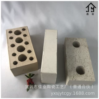 宜兴嘉岩牌多孔砌块墙砖白色光面毛面砌墙砖陶土砌块砖