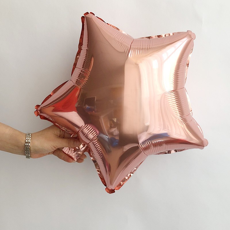 Globo de Papel de Aluminio de Estrella de Cinco Puntas de 18 Pulgadas, Color Liso, Decoración para Fiestas de Cumpleaños, Bodas, Eventos, Celebraciones