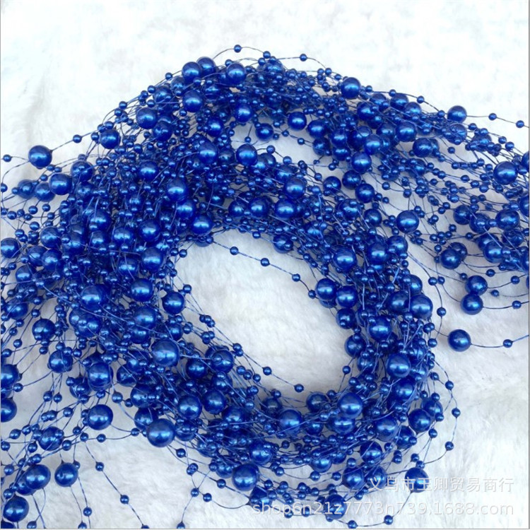 8 + 3mm hilo de pescado perlas de imitación de perlas de alambre de acrílico boda ropa de Navidad celebración de la flor LED Cadena de Luz Accesorios