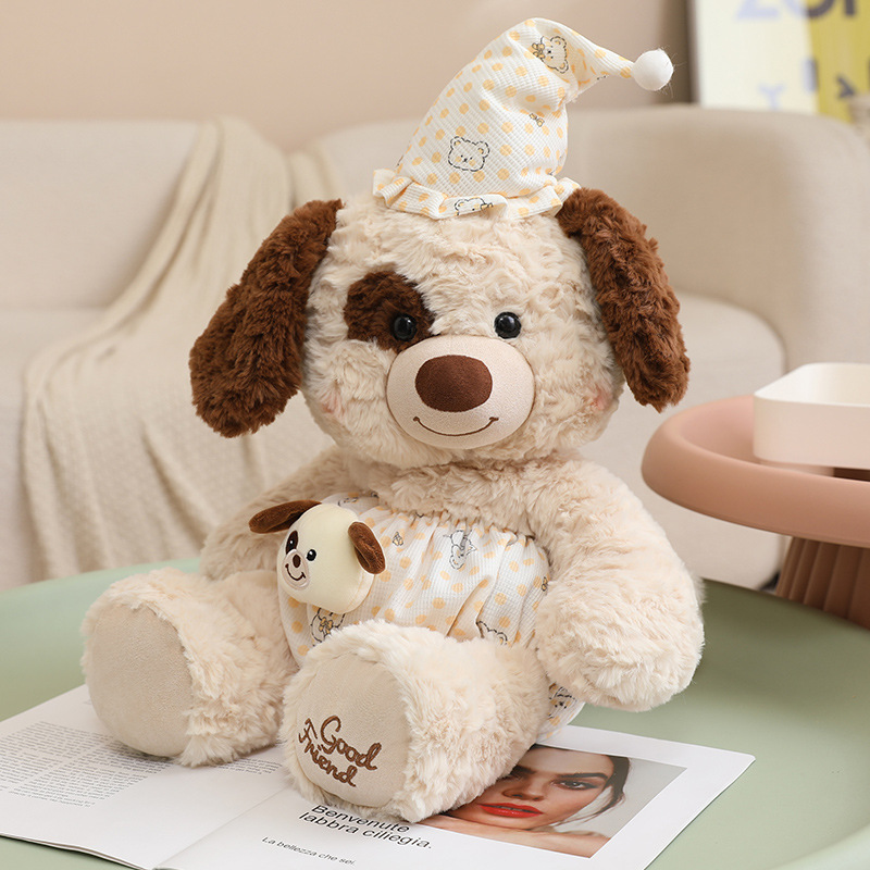 ハッピー小隊おやすみパジャマ熊よだれ子犬ウサギ人形玩具祝日カップルプレゼント彼女|undefined