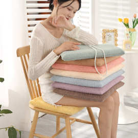 记忆棉坐垫办公室椅子椅垫子泰迪绒凳子餐桌餐椅冬季加厚保暖座垫