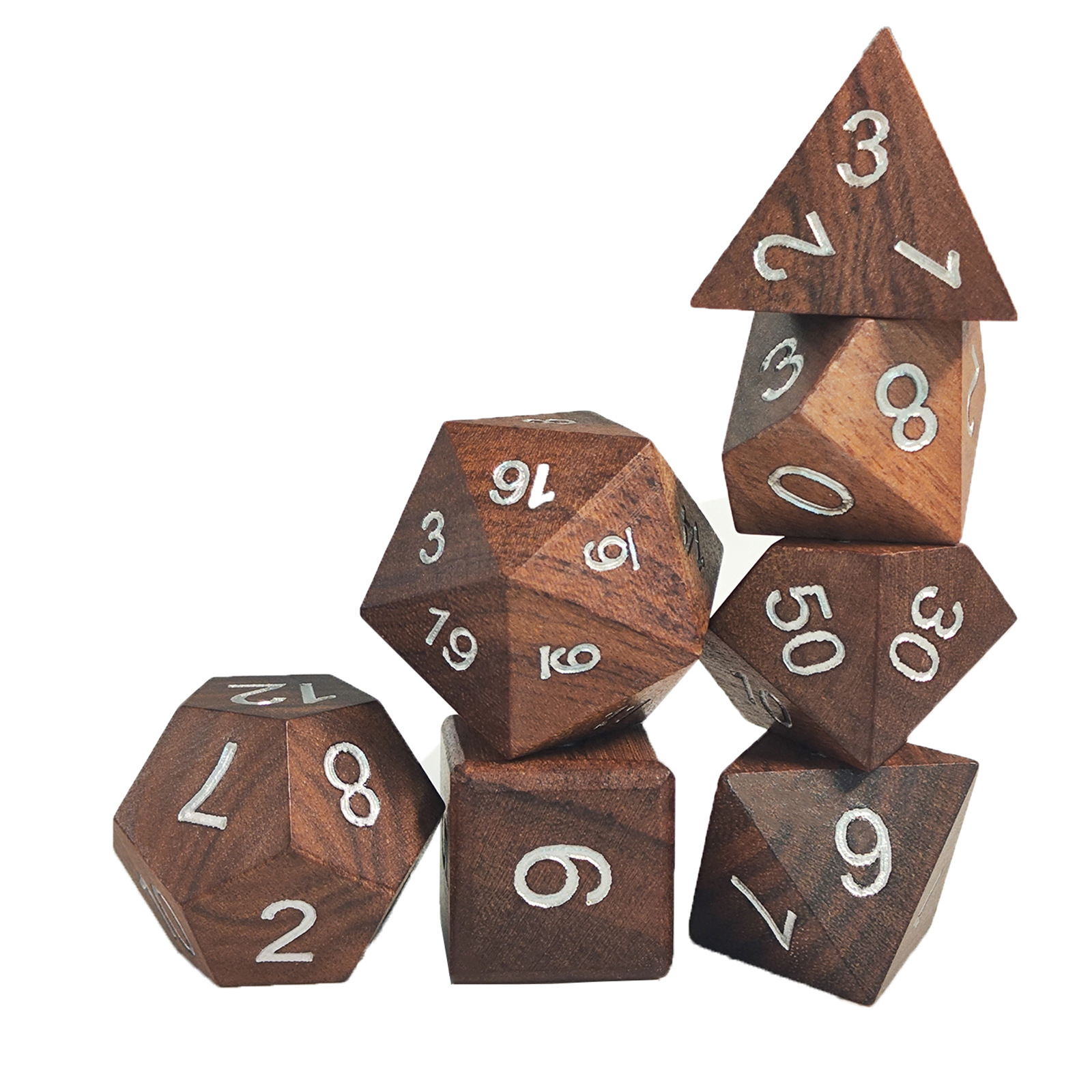 DND wood dice for all kinds of board games role play Dungeons & Dragons Christmas gift
