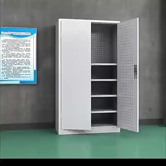 Gabinete de hoja de hierro para taller de armario de herramientas armario de almacenamiento de herramientas de hardware almacén de reparación de automóviles estante de almacenamiento de agujero de agujero de hardware grueso