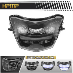 オートバイ修正された LED ヘッドライトヘッドライトホンダ WAVE 100R スモークハイビームおよびロービームに適しており、輸出用に特別に設計されています。