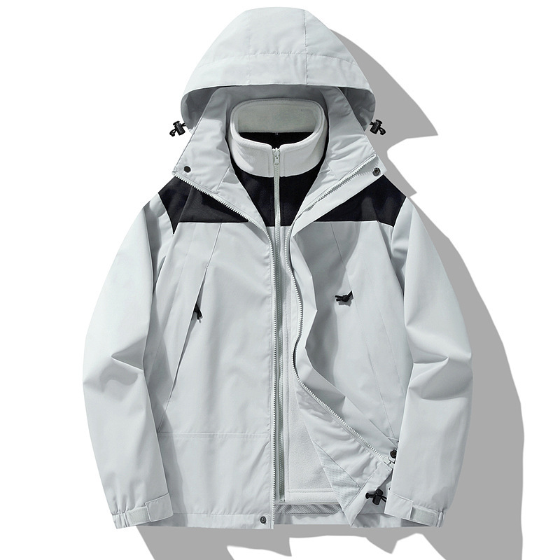 1990 North Face Same Style Jacket for Men, Windproof, Waterproof and Warm, Three-in-one Detachable Two-piece Work Clothes for Women