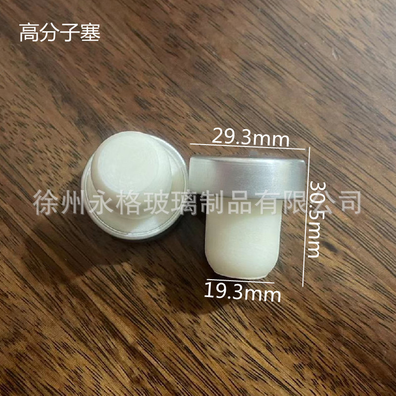 En stock al por mayor vino tinto corcho polímero corcho roble enchufe tipo T tapón sintético cubierta de cristal en stock sellado