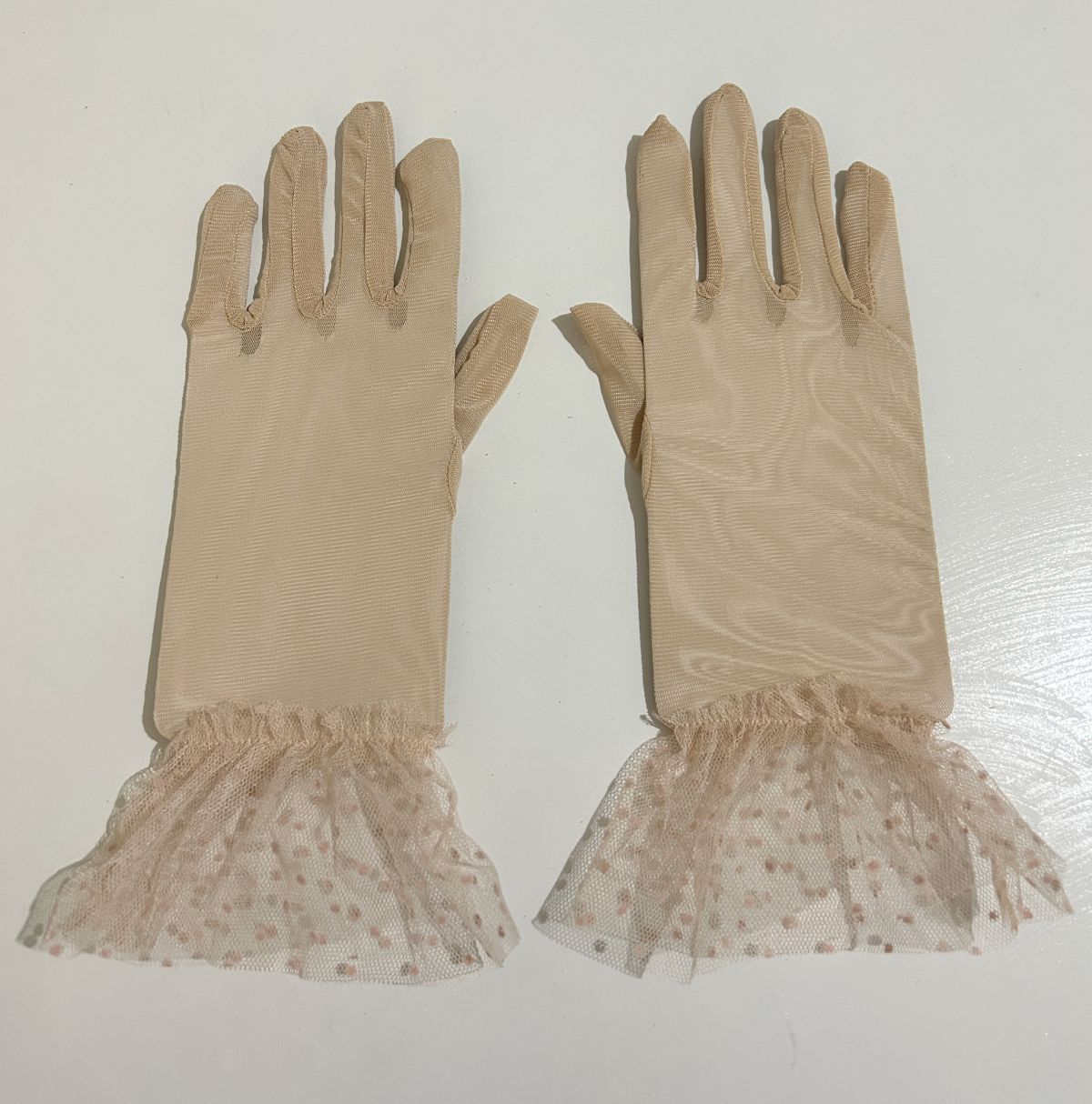 Guantes Cortos para Novia de Hilo de Malla, Transpirables con Protección Solar, para Escenario y Fotografía image 9