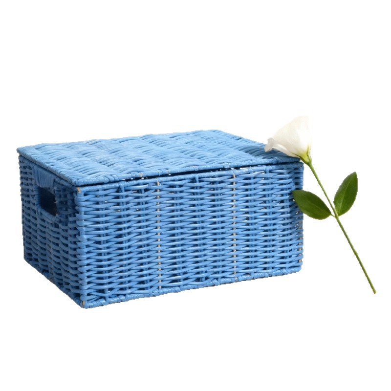 Cesta de tejido de caña Cesta de frutas Cesta de toallas de caña Cesta de almacenamiento de dormitorio Cesta de almacenamiento de cosméticos