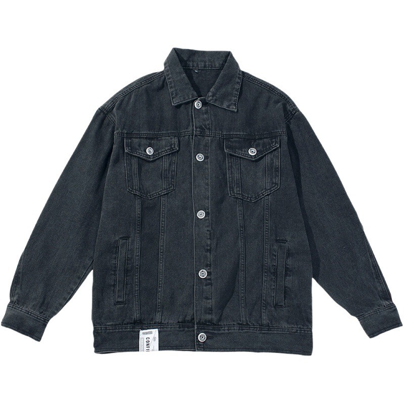 Carretera coreana nuevo estilo de Hong Kong ropa de hombre 2024 primavera nueva suelta etiquetado Denim chaqueta casual ropa de trabajo chaqueta para hombres