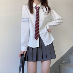 Shanzhi jk Uniform White Long Sleeve Blouse Small Fresh Student Shirt Class Uniform Spring and Autumn New