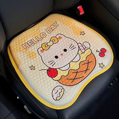 Cross-Border Cartoon Honeycomb Gel Car Cool pad - beautiful-cat