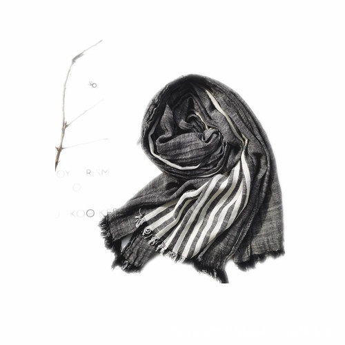 Women's Cotton-Linen Scarf, Autumn/Winter New Arrival: Casual Striped Shawl/Scarf—Wholesale for Men's Export & Cross-Border Trade
