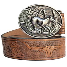 男士皮带小刀压花腰带个性休闲青年百搭潮流学生时尚防身腰带男