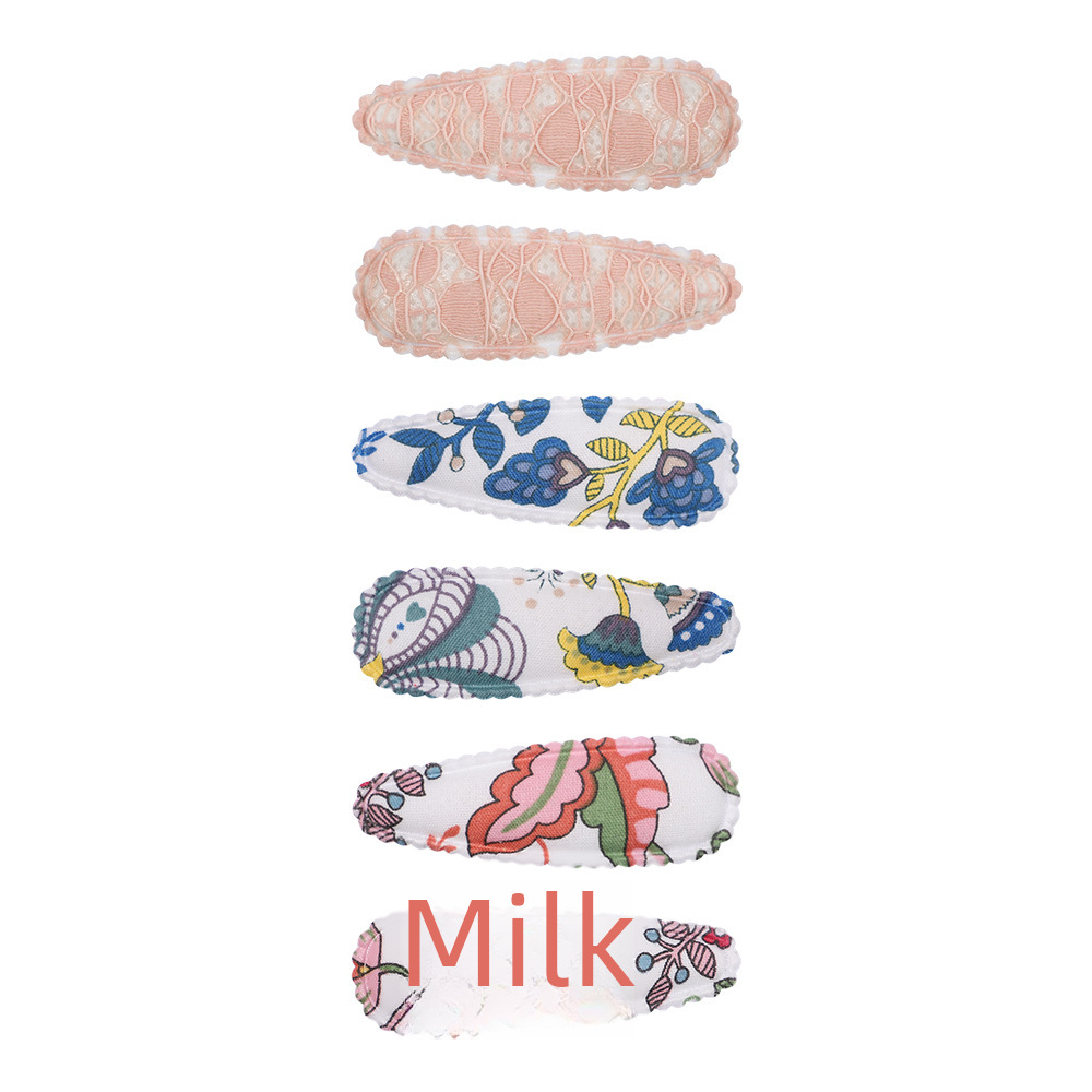 Accessori per capelli in tessuto floreale europeo e americano versatili clip BB fresche clip laterale fermaglio per capelli creativo ricamo per bambini copricapo 2778_voghion.com