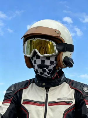 Helmet 3C Certification, Motosiklet kaskı (dəbilqə) - white-colorful-goggles-m