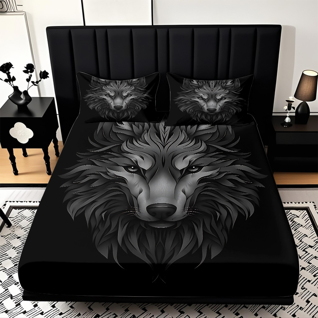TEMU / JIT impresión digital 3D transfronteriza serie de wolf molido cama de cama de cama de cama para diseñar