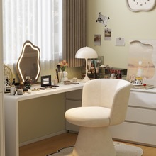 北欧化妆凳梳妆椅可旋转洽谈椅休闲椅设计师卧室奶油风梳妆台凳子
