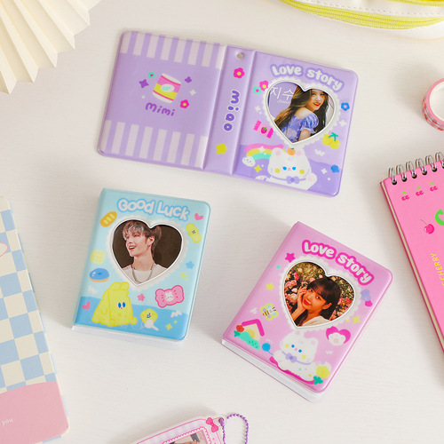 Mini cartoon animal 3-inch card album, photo album, polaroid photo album, girl star photo storage album