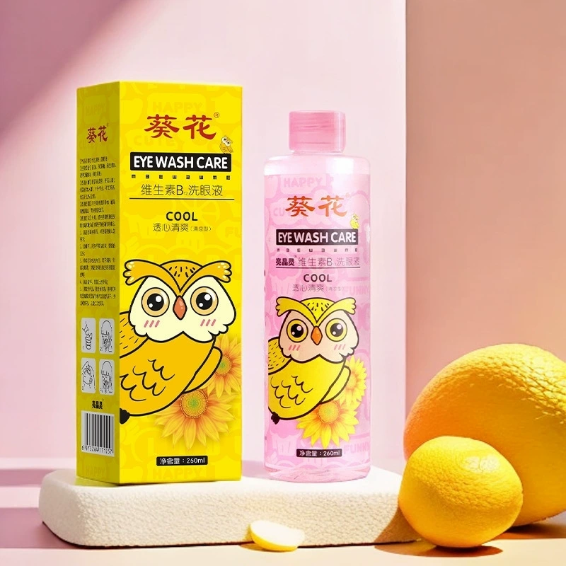 Подсолнух Liang Crystal Eye Musing 260ml Одноразовые промывки для глаз Производитель Оптовая защита для глаз Eye Muer для глаз