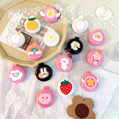 Cute Girly Heart Air Bag Comb Massaging Hair Comb Does Not Harm Hair Student Portable Folding Makeup Mirror Air Cushion Comb