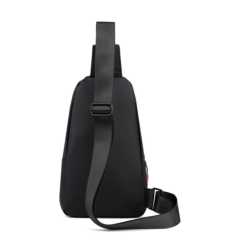 Black chest bag, one-shoulder bag, backpack for leisure, oxford cloth