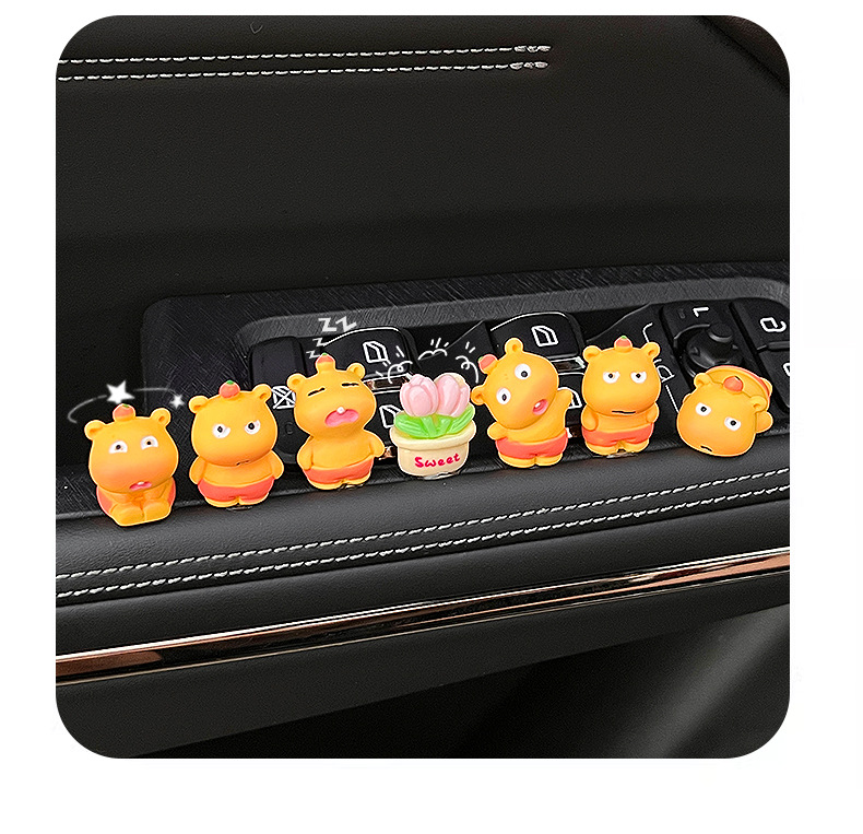 Cute Capybara Car Decoration, Lying down Doll for Car Dashboard Screen, Interior Car Decoration, Electric Vehicle Accessory